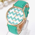 wholesale various face multi color leather band geneva quartz watch